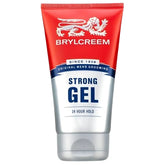Brylcreem Strong Hair Gel (150ml) offers 24-hour hold for men’s styling, with a red and silver design and the Brylcreem lion logo on the pack.